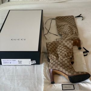Gucci Monogram Lisa Mid Boots